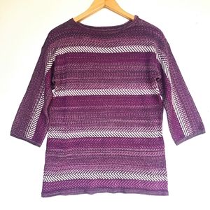 CHAPS purple striped Dorman sweater